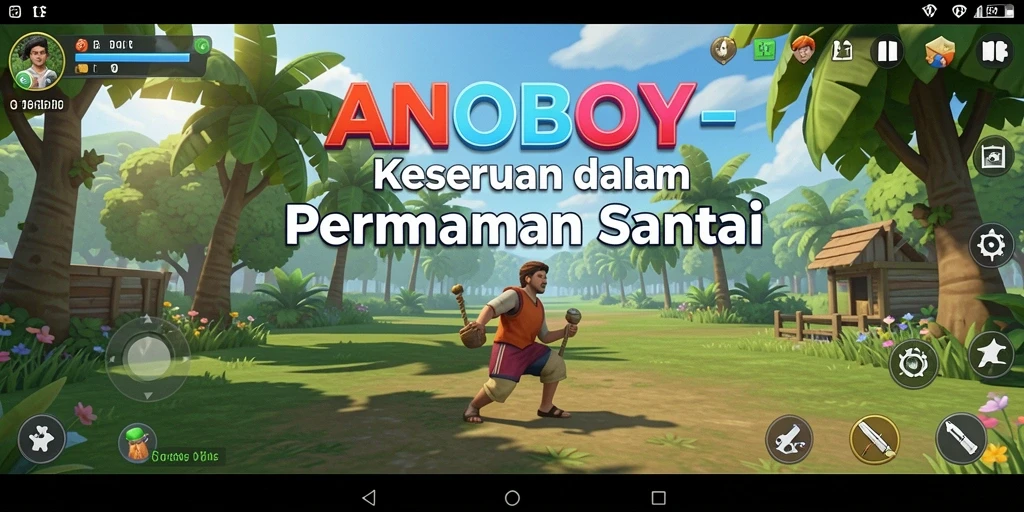 Tampilan seru dari gameplay ANOBOY yang mengasyikkan.