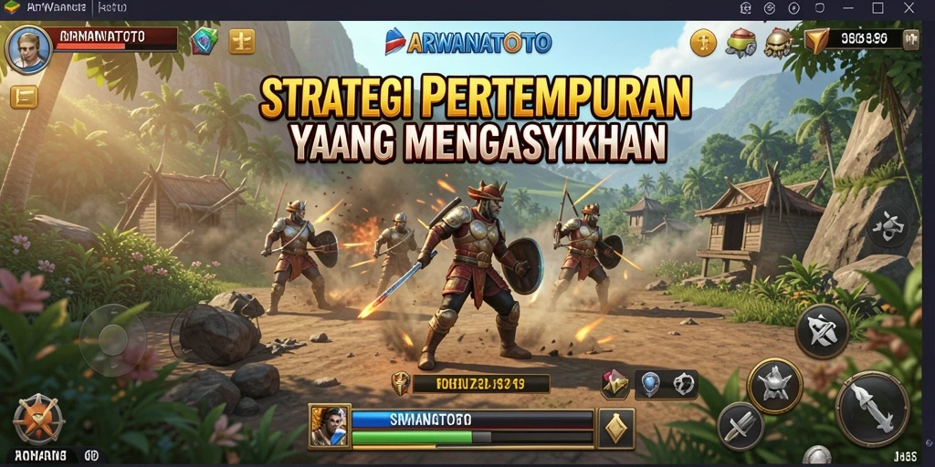Gameplay ARWANATOTO yang menegangkan dan strategis.