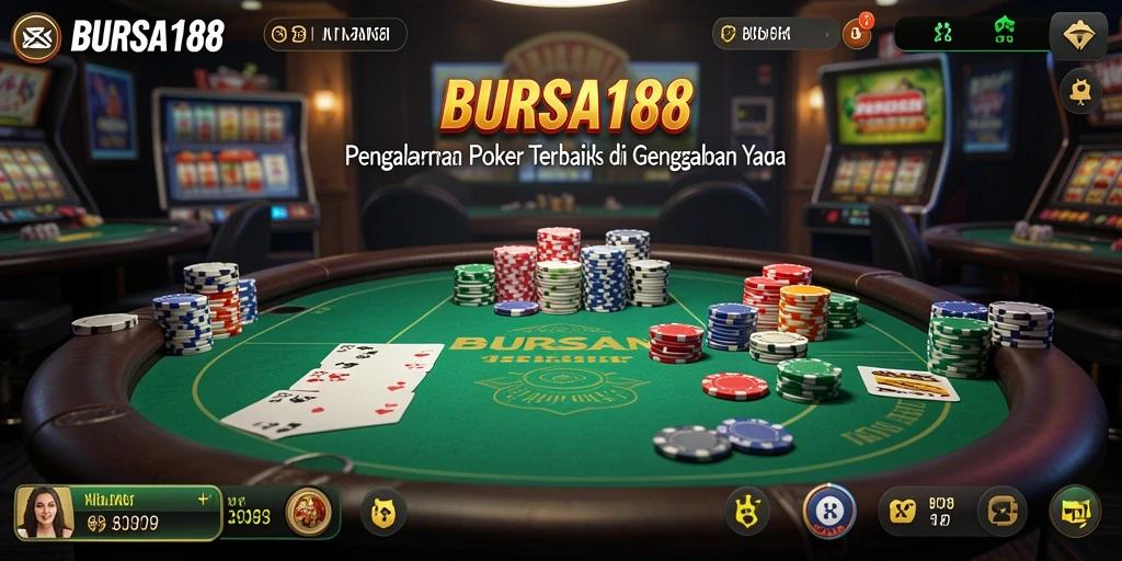 Screenshot BURSA188 menampilkan gameplay poker yang seru dan interaktif.