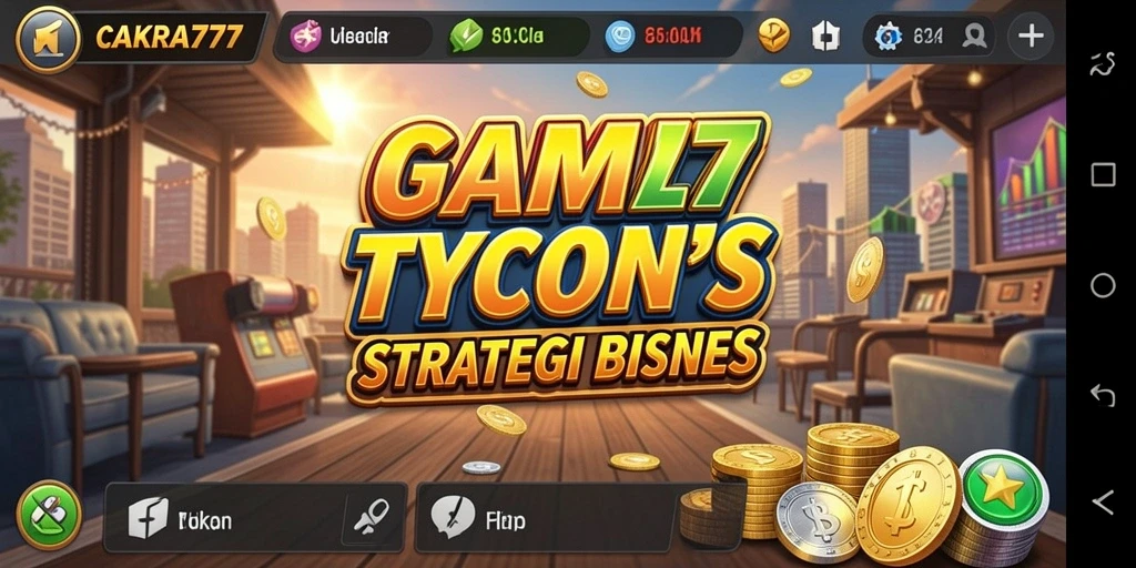 Tampilan gameplay CAKRA777 yang menarik dalam menjalankan bisnis Tycoon.