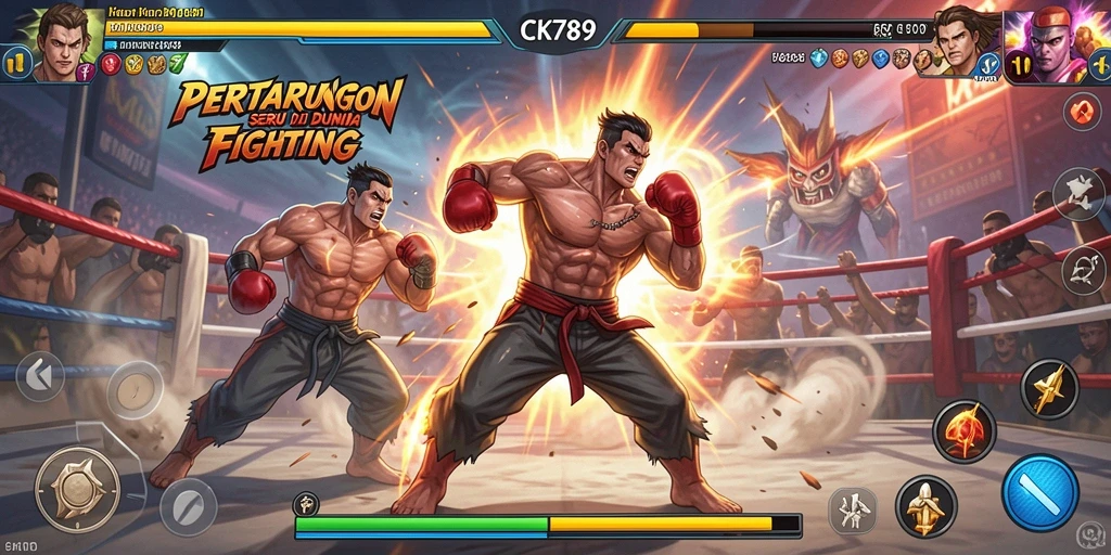Gameplay CK789 dengan aksi pertarungan yang mendebarkan.