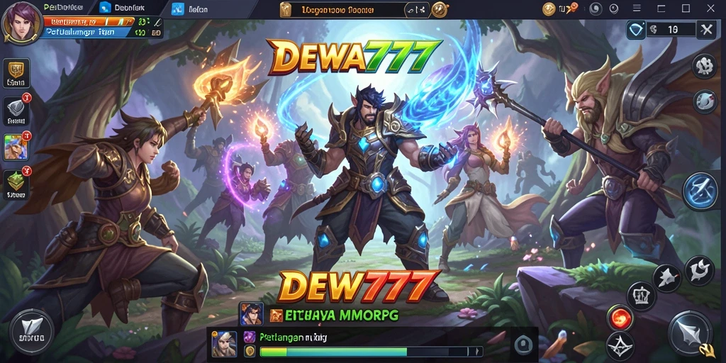 Tampilan gameplay DEWA777 yang menakjubkan di dunia MMORPG.