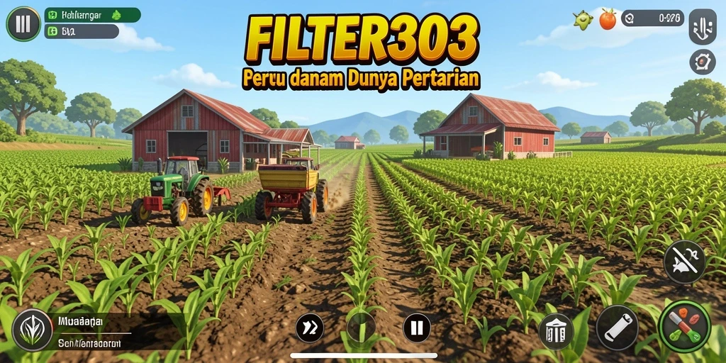 Tampilan gameplay menarik dari FILTER303 yang menampilkan aktivitas bertani.