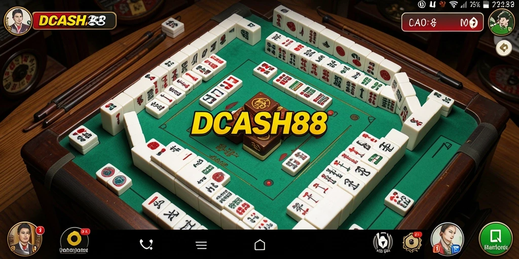 Tangkapan layar utama IDCASH88 menampilkan gameplay Mahjong yang menegangkan.