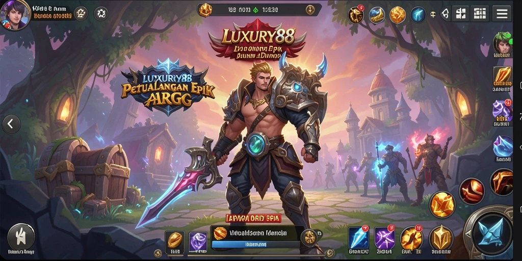 Screenshot gameplay LUXURY88 menampilkan aksi pertarungan yang seru dan grafis menawan.