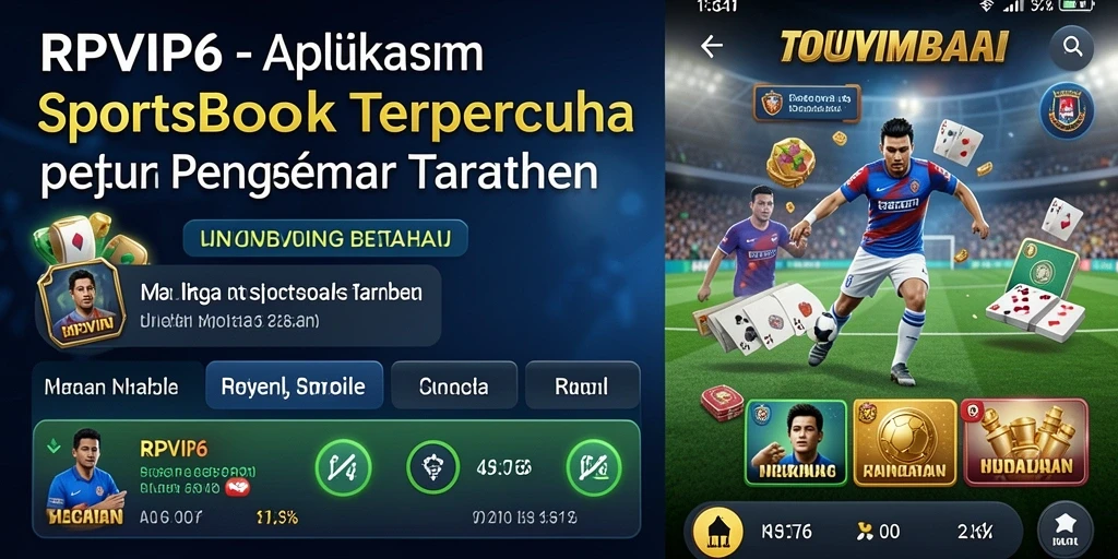 Tampilan gameplay RPVIP6 dengan berbagai pilihan taruhan olahraga.