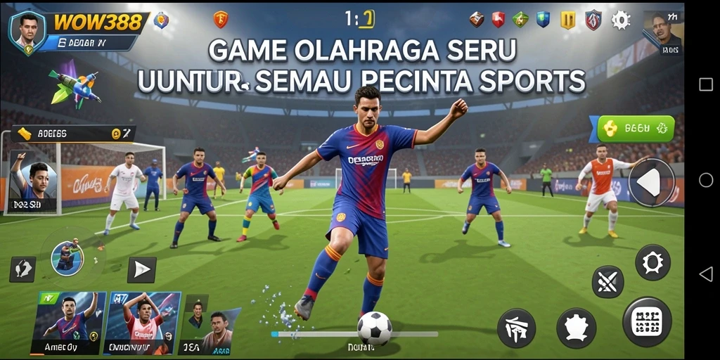Tampilan gameplay WOW388 yang menampilkan aksi olahraga mendebarkan.